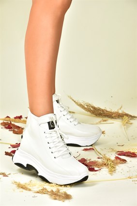 Beyaz  Dolgu Taban Sneaker Kadın Spor N239002309