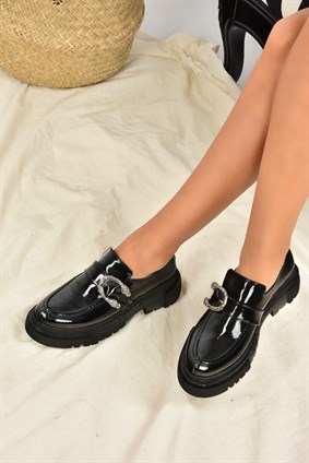 Siyah Rugan Kadın Günlük Ayakkabı K294760108