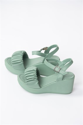 Yeşil Dolgu Topuklu Kadın Ayakkabı K996063009