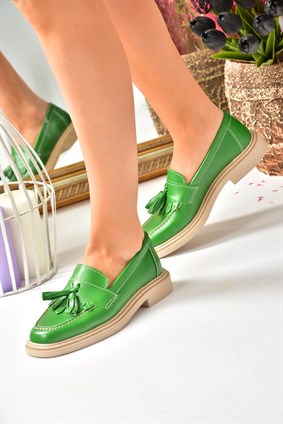 Yeşil Loafer Makosen Kadın Ayakkabı M652302409